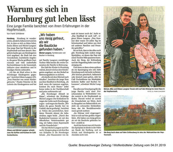 Pressebericht - Warum es sich in Hornburg gut leben lässt